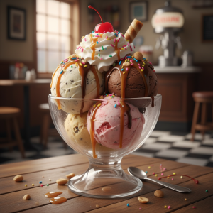 גלידה בהכנה עצמית בקלות עם שילוב של גלידה חמוצה מרעננת